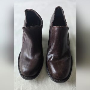 Brown Leather Ankle Boots